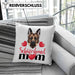 Schäferhund Besitzer Mom Mama Kissen mit Füllung 40x40 Geschenk Lustiger Spruch Geschenkidee Schäferhund Besitzerin (Grau) Grau Trendation