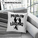 Maler Kissen mit Füllung 40x40 Geschenk für Künstler Maler Männer Geschenkidee Problem und Lösung Malen (Grau) Blau Trendation