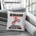 Motorradfahrer Kissen mit Füllung 40x40 Geschenk für Motorradfahrer Der Mann Der Alles Kann Geschenkidee zum Geburtstag (Grau) Blau Trendation
