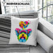 Yorkie Herz Farbe Besitzer Kissen mit Füllung 40x40 Geschenk Lustiger Spruch Geschenkidee Yorkie Liebhaber (Grau) Rosa Trendation