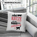 Katze Kissen mit Füllung 40x40 Katzenbesitzer Geschenk Katzen Geschenkidee Lustige Kissen mit Füllung 40x40 mit Spruch Kater Katzenmama (Grau) Blau Trendation