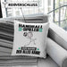 Handballspieler Kissen mit Füllung 40x40 Geschenk für Handballspieler Der Mann Der Alles Kann Geschenkidee zum Geburtstag (Grau) Blau Trendation