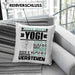 Yogi Geschenk Kaffee-Kissen mit Füllung 40x40 Geschenkidee für Yogi Ich Bin Yogi Ich Kann Es Dir Erklären Jedoch Nicht Für Dich Verstehen Spruch Lustig (Grau) Blau Trendation