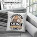 Meerschweinchen Geschenk Kissen mit Füllung 40x40 Spruch Meerschweinchen-Besitzerin Geschenkidee (Grau) Rosa Trendation