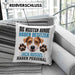 Jack Russell Besitzer Kissen mit Füllung 40x40 Geschenk Lustiger Spruch Geschenkidee Besitzerin Jack Russell Haben Personal (Grau) Blau Trendation