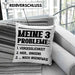 Meine 3 Probleme Kissen mit Füllung 40x40 Vergesslichkeit Männer Geschenkidee Ehemann Spruch (Grau) Blau Trendation