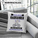 Radfahrer Kissen mit Füllung 40x40 Geschenk für Radfahrer Geburtstag Lustiger Spruch Was Ist Deine Superkraft (Grau) Blau Trendation