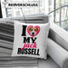 Jack Russell Besitzerin Kissen mit Füllung 40x40 Geschenk Lustiger Spruch Geschenkidee I Love My Jack Russell (Grau) Grün Trendation
