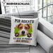Jack Russel Besitzer Kissen mit Füllung 40x40 Geschenk Lustiger Spruch Geschenkidee Mir Reichts Ich Geh Zu Meinem Jack Russel (Grau) Rosa Trendation