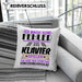 Klavier-Spieler Kissen mit Füllung 40x40 Geschenk Piano Ich Mache Keine Fehler (Grau) Blau Trendation