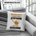 Alter Mann Gärtner Kissen mit Füllung 40x40 mit Spruch Garten Hobbygärtner Geschenk Lustig (Grau) Blau Trendation