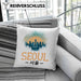 Seoul Kissen mit Füllung 40x40 Geschenk Südkorea South Korea Kpop (Grau) Grün Trendation