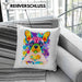 Französische Bulldogge Besitzer Farbe Love Kissen mit Füllung 40x40 Geschenk Lustiger Spruch Geschenkidee Französische Bulldogge Besitzerin (Grau) Grau Trendation