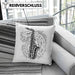 Saxophon Musik Noten Jazz Musikinstrument Saxophon-Spieler Kissen mit Füllung 40x40 (Grau) Grau Trendation