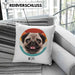 Mops Besitzer Kissen mit Füllung 40x40 Geschenk Lustiger Spruch Geschenkidee Mops Mama Papa (Grau) Blau Trendation