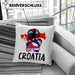 Croatia Kissen mit Füllung 40x40 Geschenk für Kroatische Frau Heimat Kroatien Geschenkidee (Grau) Rosa Trendation