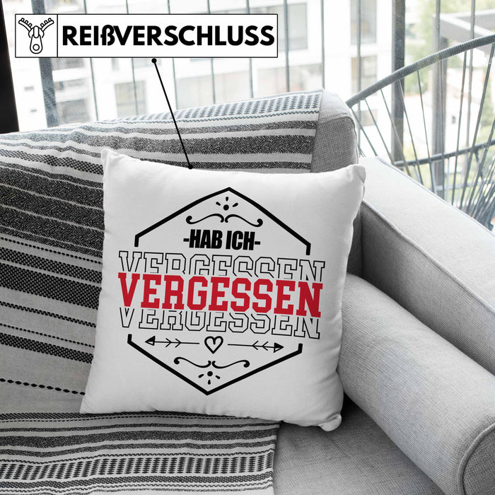 Ehemann Kissen mit Füllung 40x40 Geschenk Hab Ich Vergessen Geschenk Von Ehefrau (Grau) Rosa Trendation