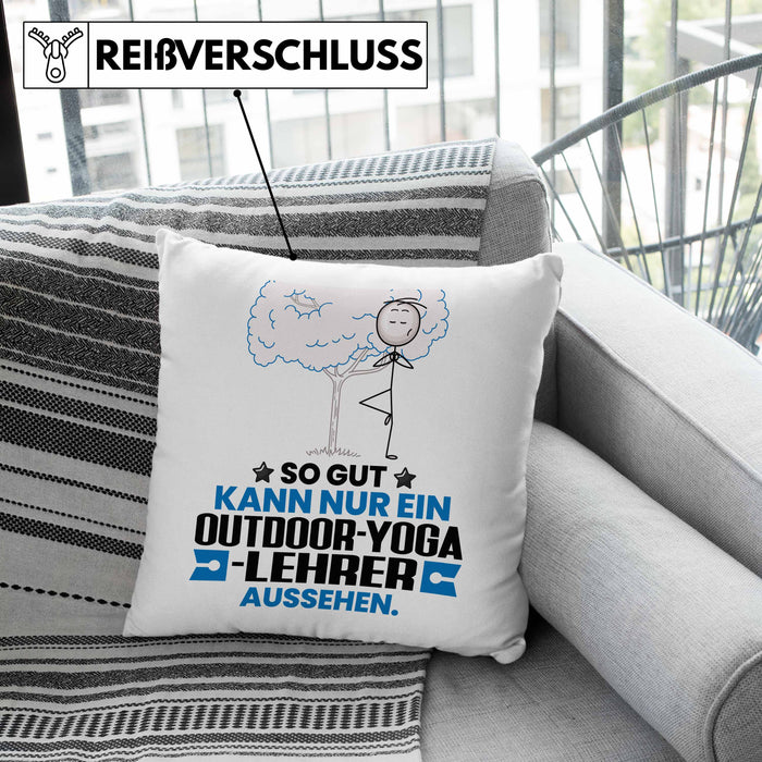 Outdoor-Yoga-Lehrer Geschenk Kissen mit Füllung 40x40 So Gut Kann Nur Ein Outdoor-Yoga-Lehrer Aussehen Geschenkidee (Grau) Grün Trendation