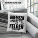 Auto Liebhaber Kissen mit Füllung 40x40 Geschenk für Driften Männer Geschenkidee Bremsen Macht Die Felgen Dreckig (Grau) Blau Trendation