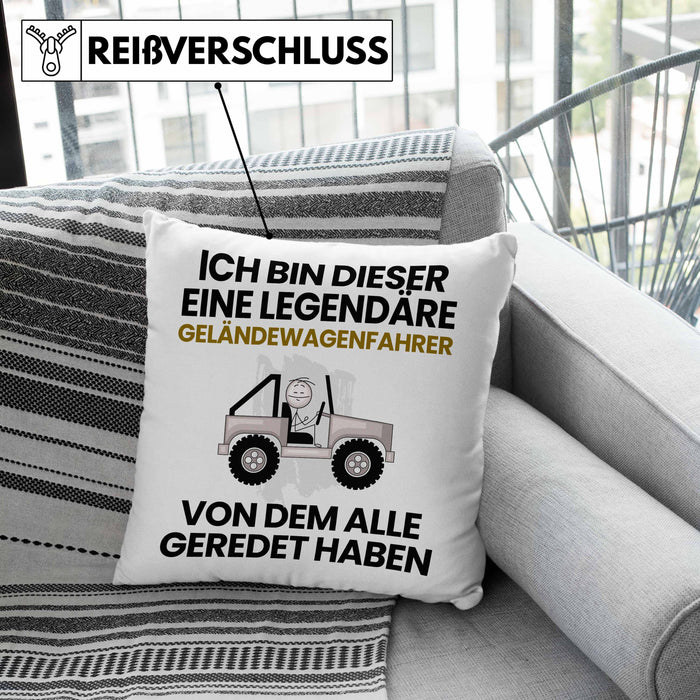 Geländewagenfahrer Geschenk Kissen mit Füllung 40x40 Lustige Geschenkidee Geburtstag für Geländewagenfahrer Ich Bin Dieser Legendäre Geländewagenfahrer Von Dem Alle Geredet Haben (Grau) Grau Trendation