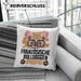 Französische Bulldogge Papa Besitzer Kissen mit Füllung 40x40 Geschenk Lustiger Spruch Geschenkidee Französische Bulldogge Liebhaber (Grau) Blau Trendation