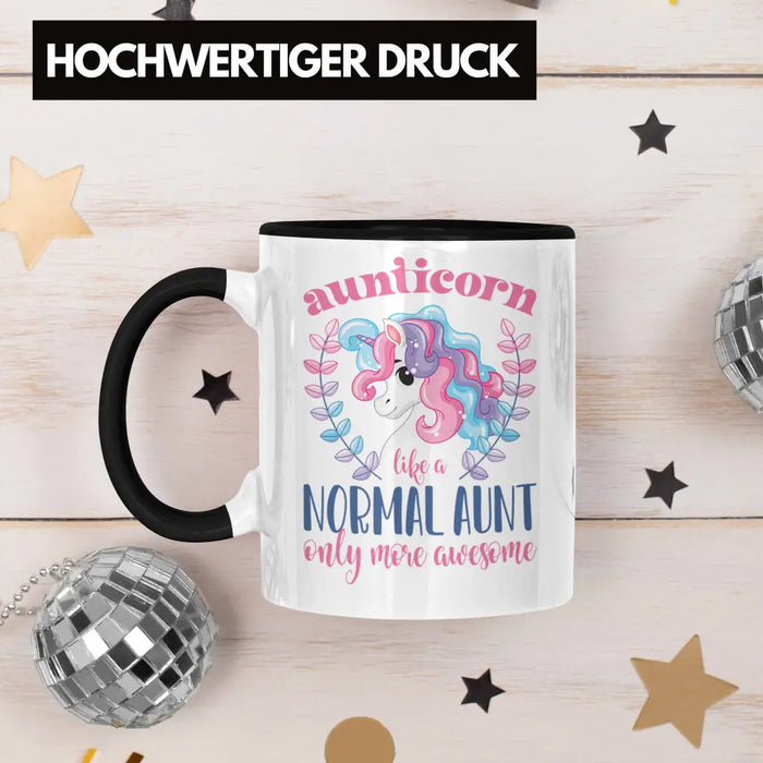 Lustige Tasse „Beste Tante“ – Geschenkidee Mit Spruch & Einhorn-Design – Spülmaschinenfest