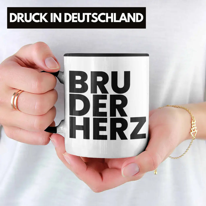 Lustige Tasse Als Geschenk Für Den Besten Bruder - Witziger Spruch, Beidseitig Bedruckt, Spülmaschinenfest (Schwarz)