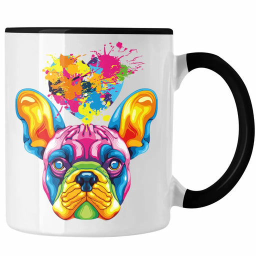 Französische Bulldogge Herz Farbe Besitzer Tasse Geschenk Lustiger Spruch Geschenkidee Französische Bulldogge Liebhaber Trendation