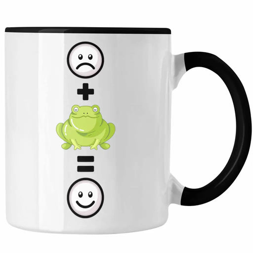 Frosch Tasse Geschenk für Frosch-Liebhaber Lustige Geschenkidee :( + Frosch = :) Geburtstag Trendation