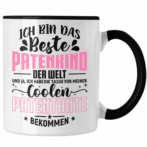 Geschenk für Patenkind Tasse Lustiger Spruch Bestes Patenkind Trendation