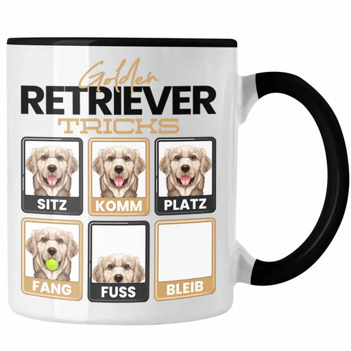 Golden Retriever Besitzer Tasse Geschenk Lustiger Spruch Geschenkidee Golden Retriever Tricks Bleib Trendation
