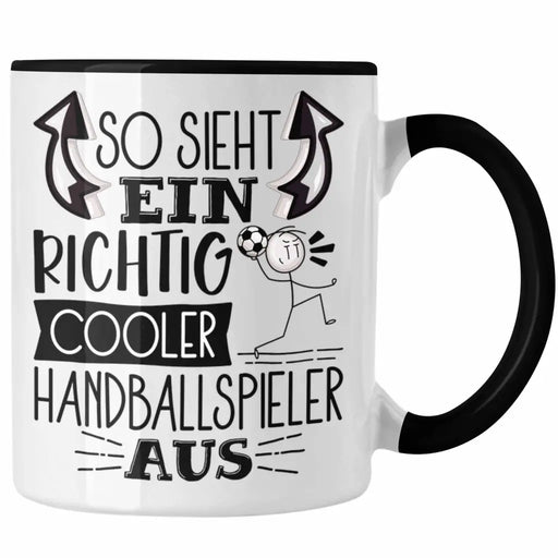 Handballspieler Tasse Geschenk So Sieht Ein Richtig Cooler Handballspieler Aus Geschenkidee Spruch Lustig Becher Trendation