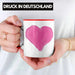 Herz Tasse Valentinstag Kaffeetasse Geschenk für Sie Ihn Liebe Grafik Paare Freund Freundin Rot Trendation