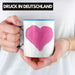 Herz Tasse Valentinstag Kaffeetasse Geschenk für Sie Ihn Liebe Grafik Paare Freund Freundin Blau Trendation