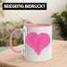 Herz Tasse Valentinstag Kaffeetasse Geschenk für Sie Ihn Liebe Grafik Paare Freund Freundin Rosa Trendation