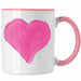 Herz Tasse Valentinstag Kaffeetasse Geschenk für Sie Ihn Liebe Grafik Paare Freund Freundin Rosa Trendation