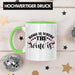 Home Is Where The Wine Is Lustige Tasse Spruch Geschenkidee Frauen Wein-Liebhaber Grün Trendation