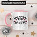 Home Is Where The Wine Is Lustige Tasse Spruch Geschenkidee Frauen Wein-Liebhaber Rosa Trendation