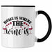 Home Is Where The Wine Is Lustige Tasse Spruch Geschenkidee Frauen Wein-Liebhaber Trendation