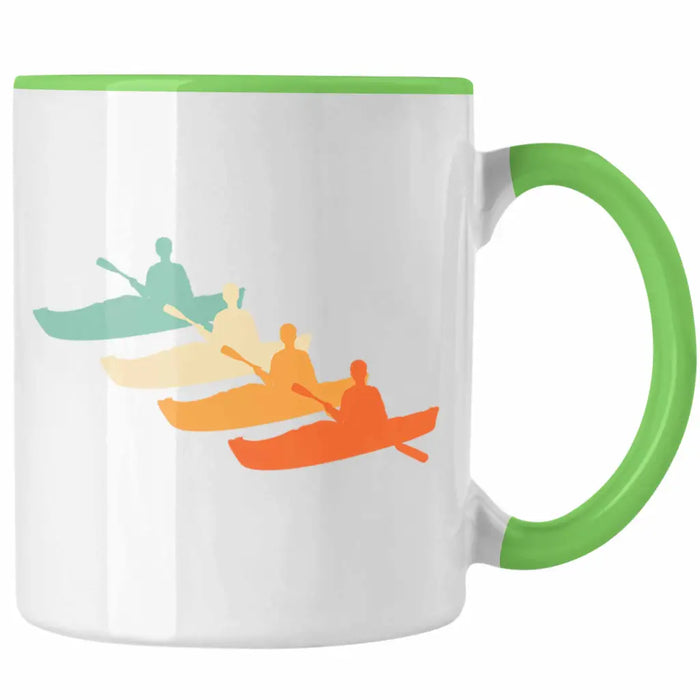 Kajak Tasse Geschenk Kajak-Fahrer Geschenkidee Retro Geburtstag Überraschung Grün Trendation