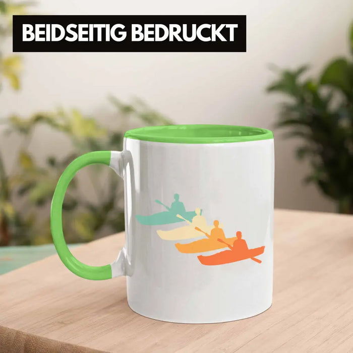 Kajak Tasse Geschenk Kajak-Fahrer Geschenkidee Retro Geburtstag Überraschung Grün Trendation