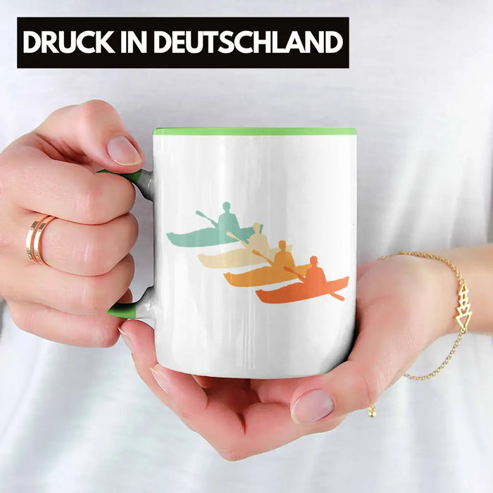 Kajak Tasse Geschenk Kajak-Fahrer Geschenkidee Retro Geburtstag Überraschung Grün Trendation