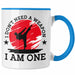 Karate-Tasse Geschenk Kampfsport-Fans Jiu Jitsu Geschenkidee I Dont Need A Weapon I Am One Blau Trendation