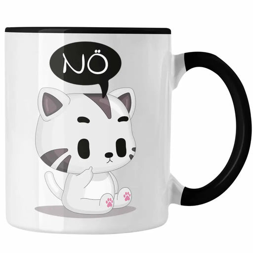 Katze Nö Tasse Lustige Kaffeetasse für Frauen Kollegin Geschenkidee Trendation
