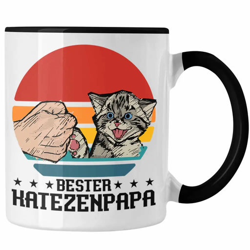 Katzenpapa Tasse Geschenk für besten Katzenpapa zum Vatertag Katzenbesitzer Trendation