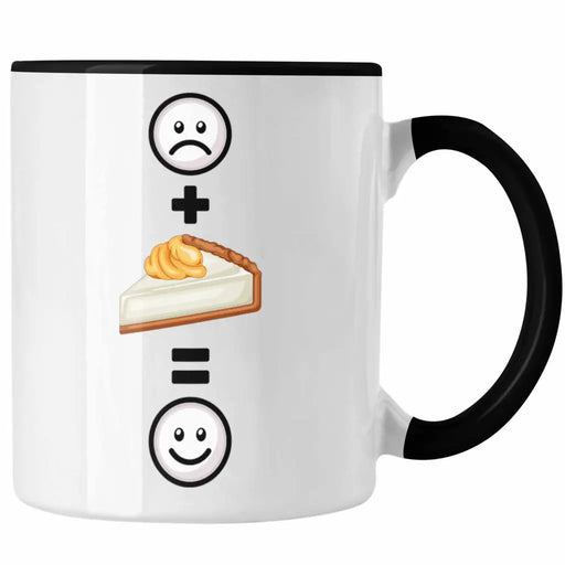 Kuchen Tasse Geschenk für Kuchen-Liebhaber Lustige Geschenkidee :( + Kuchen = :) Geburtstag Trendation