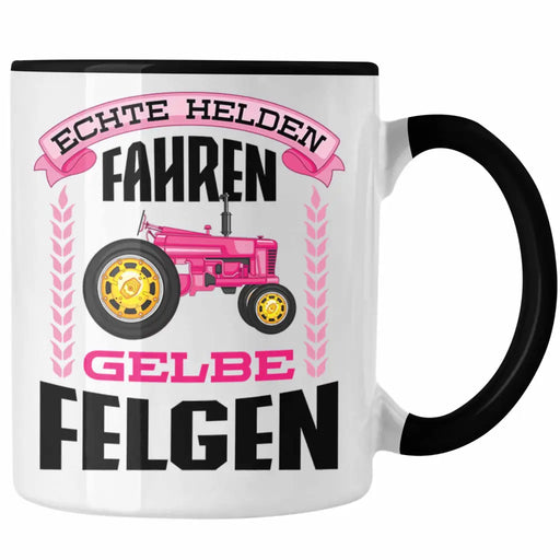 Landwirtin Spruch Frau Geschenk Tasse Landwirtschaft Geschenke für Männer Traktor Spruch Kaffeetasse Echte Felgen Trendation