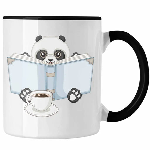 Leseratte Tasse Geschenk Lesender Panda Grafik Lesen Geschenkidee Kinder Bücherwurm Trendation