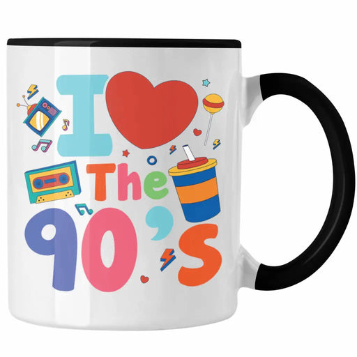 I Love The 90's 90er Jahre Tasse Geschenk Neunziger Geschenkidee Party Trendation