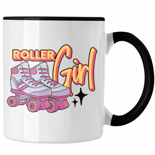Lustige Rollschuh Tasse Geschenk für Roller Girls "Roller Girl" Nostalgie 80er 90er Jahre Trendation